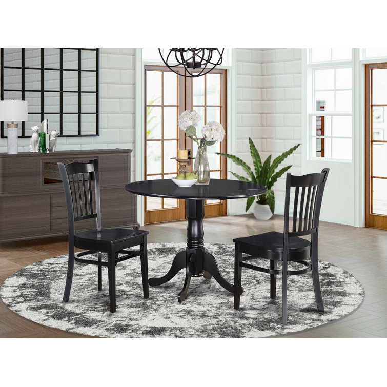 Maytham 2 - Person Solid Wood Solid Wood Top Pedestal Dining Set