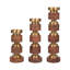 Ensemble de 3 bâtonnets de bougie en bois Foxx Modern Neutre Hollis - 6 po x 6 po x 22 po-101800209