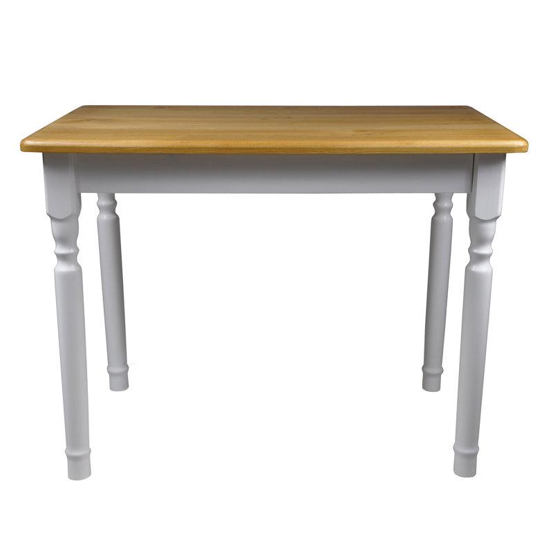 Haruhi Pine Unfinished Solid Wood Dining Table, Tan