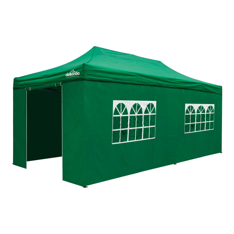 Premium 3m x 6m Steel Pop-Up Gazebo, Dark Green