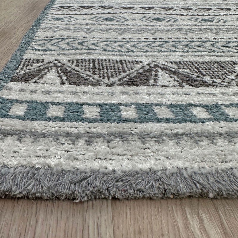 Tapis en coton Alfa, Tapis de couloir 2 pi 6 po x 4 pi 9 po