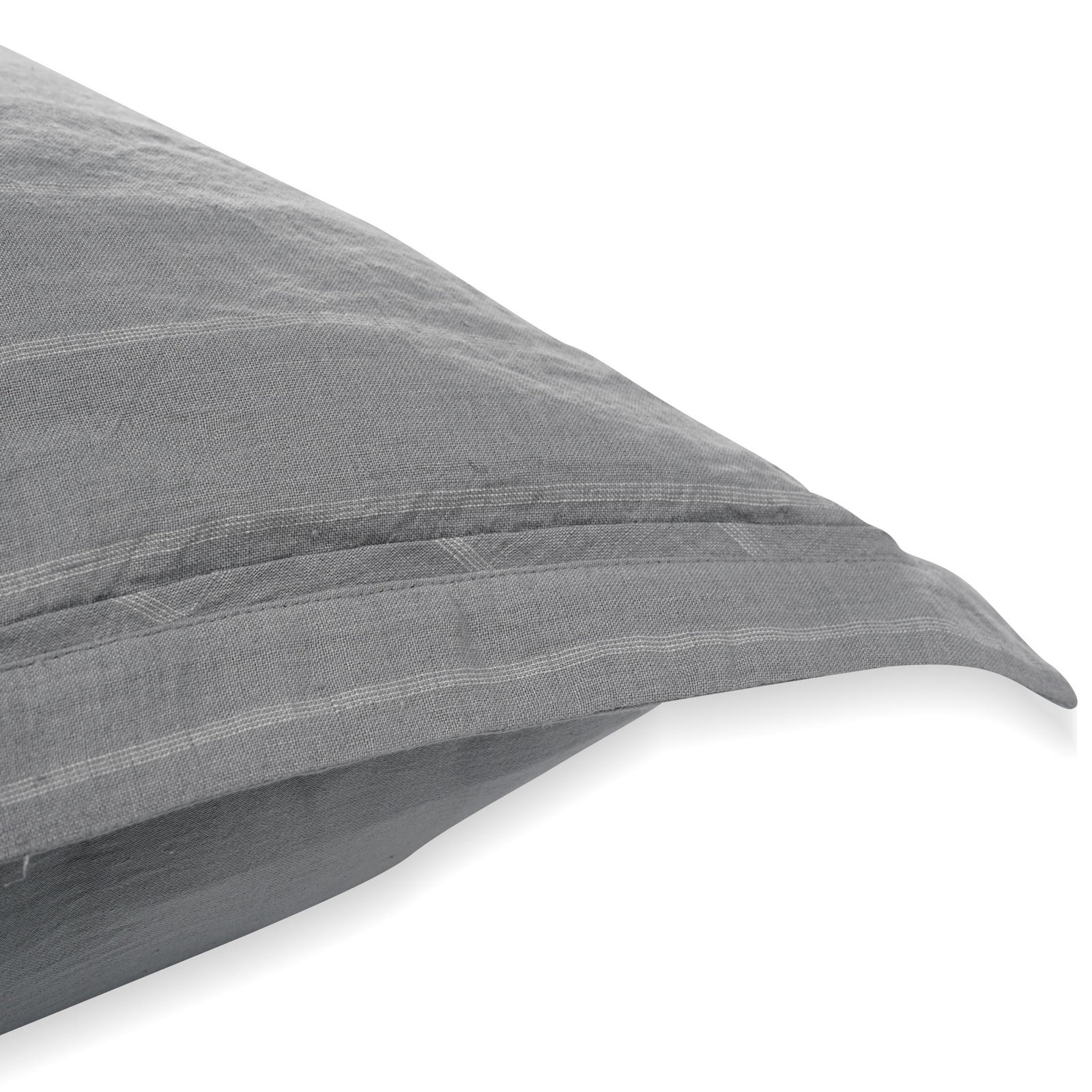 Keegan Belgian Flax Linen Sham Set, King, Sea Fog Blue
