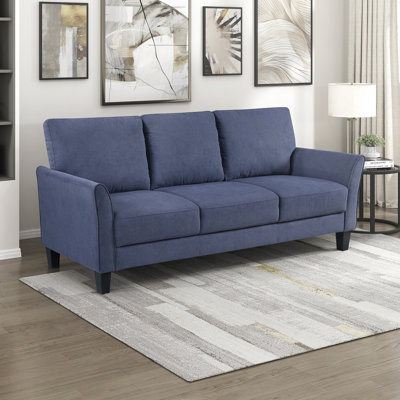 78.5" W Fabric Upholstered Standard Sofa with Solid and Manufactured Wood Frame
