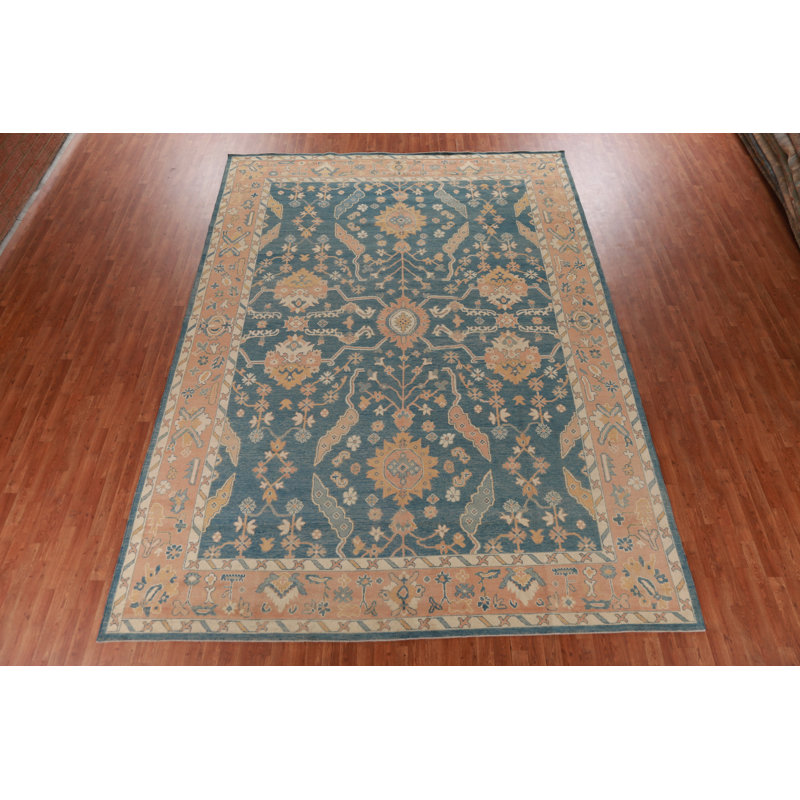 Vegetable Dye Oushak Turkish Large Rug 10x14