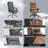 Big & Tall Office Chair - PU High Back Gaming/Executive Desk Chair with Pocket Spring Cushion, Adjustable Armrests, Lumbar Support & Footrest，Brown-904196674