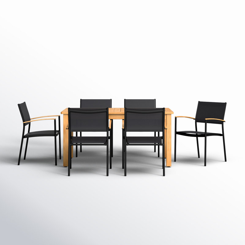 Anautica 6 - Person Patio Dining Set with Rectangular Table