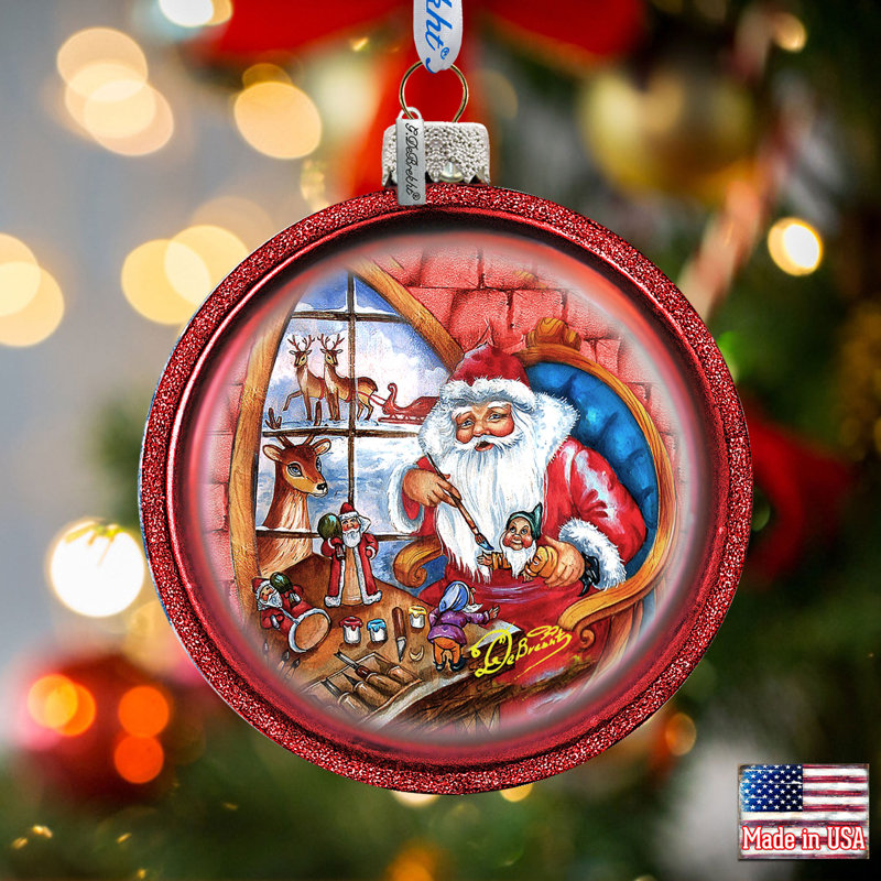 3.5'' Glass Holiday Shaped Ornament