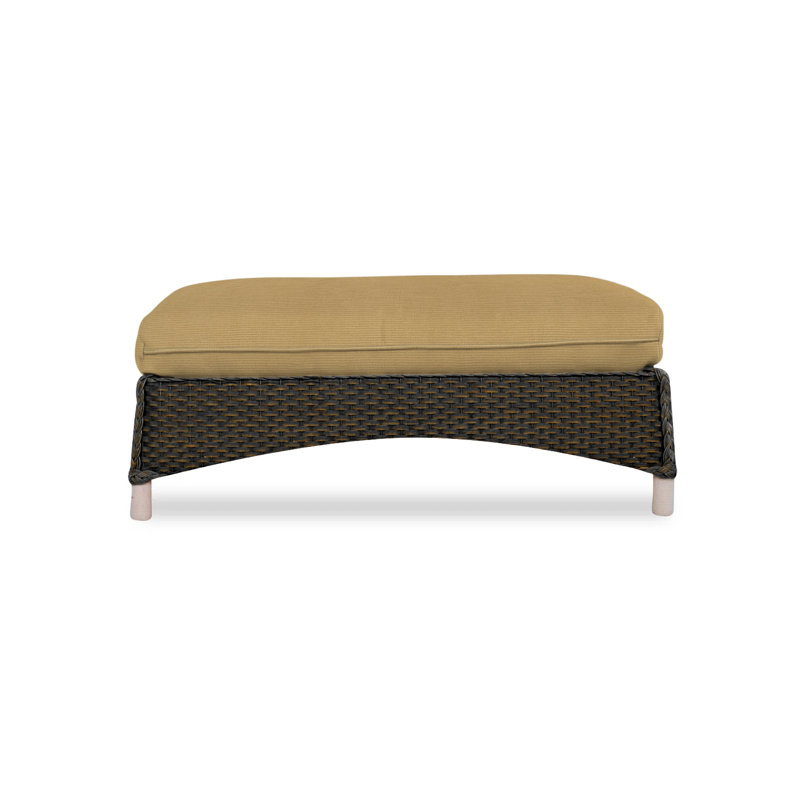 Mandalay Outdoor Ottoman, Decorline Navy, Mink