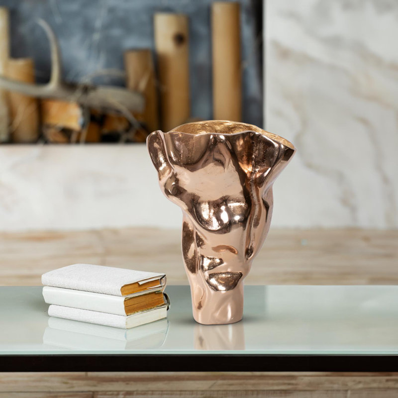 Teresina Gold Aluminum Vessel- Tall