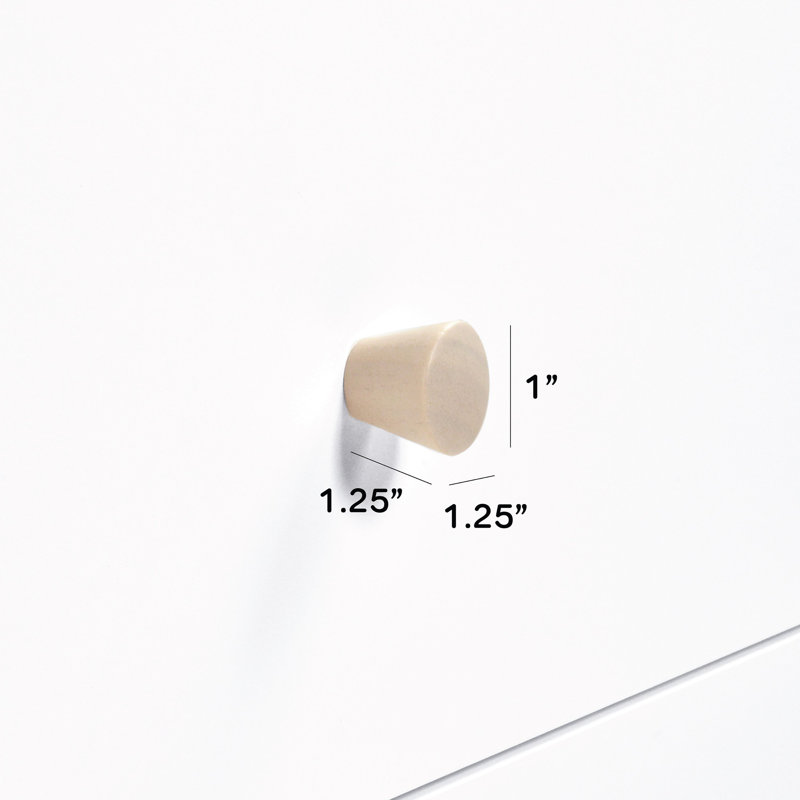 Gelato 1.25" Diameter Mushroom Knob, Washed Natural