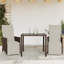 Patio Bistro Set With Cushions Brown Poly Rattan-878186345-878186348