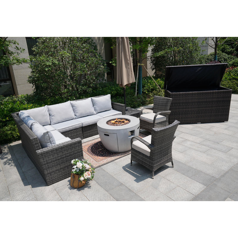 Ensemble de conversation modulaire avec coussins
