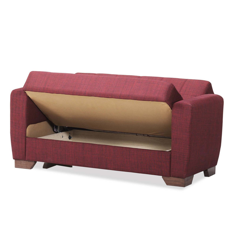 Causeuse convertible avec rangement Primenest Nexaro Collection, Bourgogne