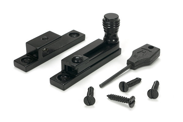 Prestbury Quadrant Fastener - Narrow, Black