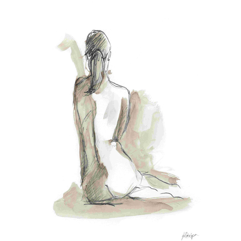 Étude de figure de geste G, H 30 po x l 20 po