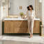 Meuble-lavabo 60 po avec lavabo combiné, lavabo flottant à double cuve avec comptoir Smc