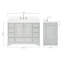 Meuble-lavabo simple avec plateau Abshire 49-93359324