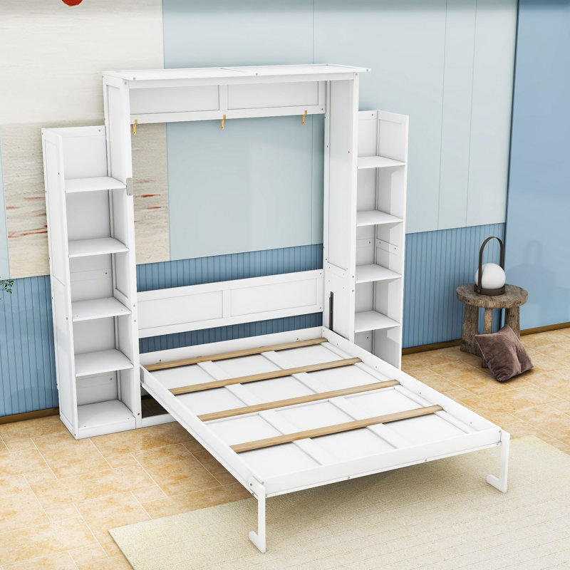 Lit escamotable Marchie Murphy, Double, Blanc