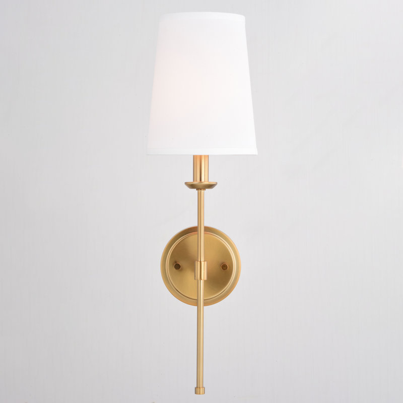 Camden Steel Candle Wall Light, Brass Gold