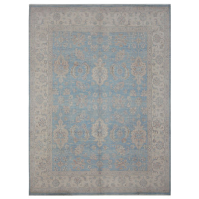 Davey Hand Knotted 8x10 Blue Rug