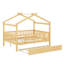 Lit en bois avec couchette-1829324156