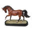 Figurine cheval de châtaignier brun Western