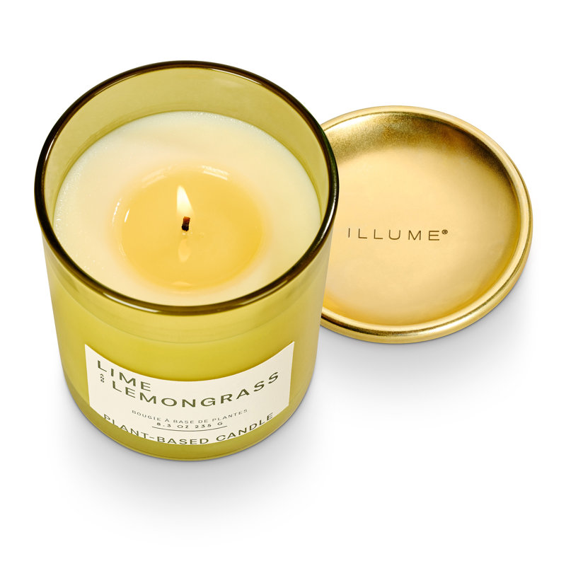 Bougie ILLUME Verde, couvercle lime et citronnelle
