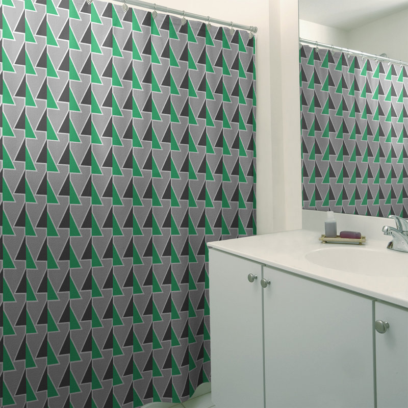 Rideau de douche à flèches décalées, Vert