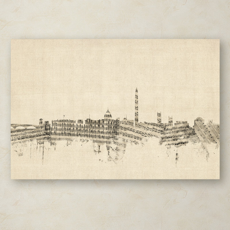 « washington dc », impression sur toile tendue, H 22 po x l 32 po x P 2 po