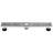 FINE FIXTURES Linear Shower Drain, 36 inch Slotted Grate Design, 10-Gauge 304 Stainless Steel, Center Outlet, Fast Drainage, Hair Strainer Included-126703032