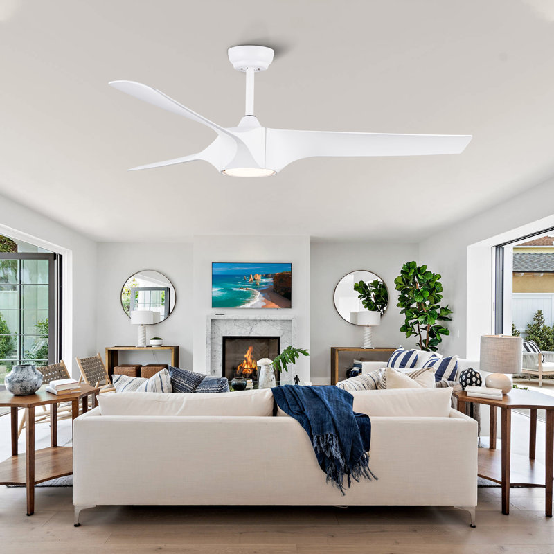 YUHAO Farmhouse 56'' Ceiling Fan with LED Lights & Reviews | Wayfair