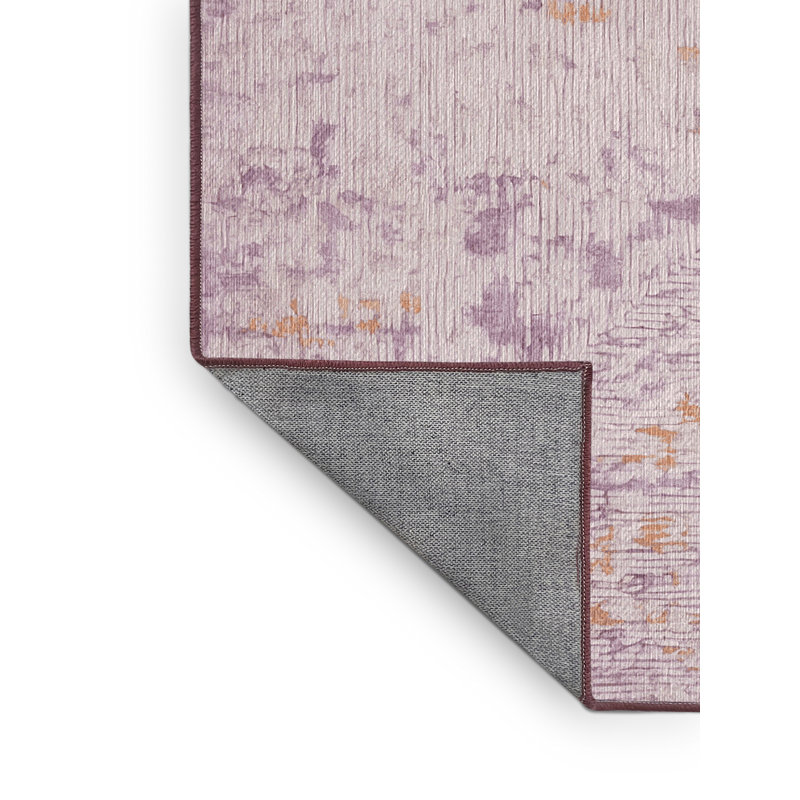 Machine Washable Beige Area Rug, Round 4'