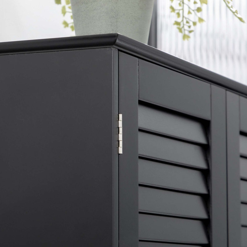 Armoire de rangement haute et étroite Tall, Noir
