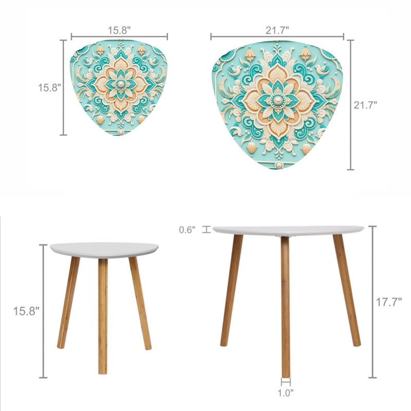 Ensemble de 2 tables basses gigognes Triangle