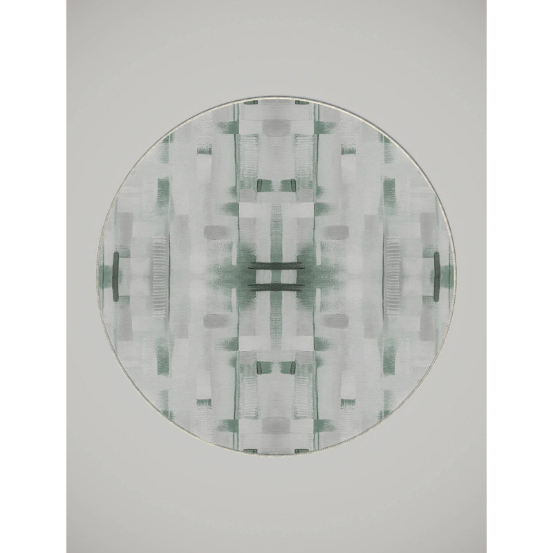 Erdah Washable Indoor Rug, Round 4'