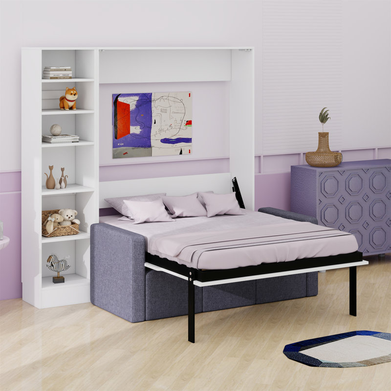Lit escamotable avec canapé et tablettes Murphy