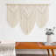 Grande suspension murale en macramé (beige-triangle)