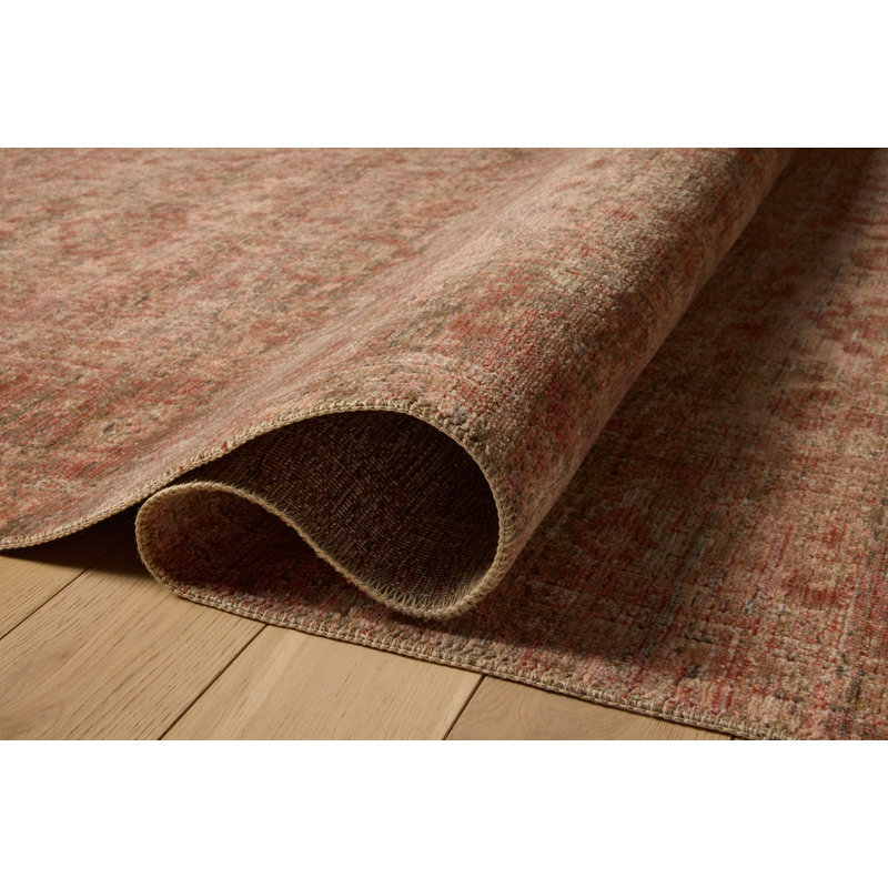 Tapis brique / écorce Amber Lewis x Loloi Molly, Carré 1 pi 5 po