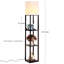 Lampe sur pied DEL à 3 tablettes avec abat-jour carré en tissu Maxwell 63 po.-134623861-134623862
