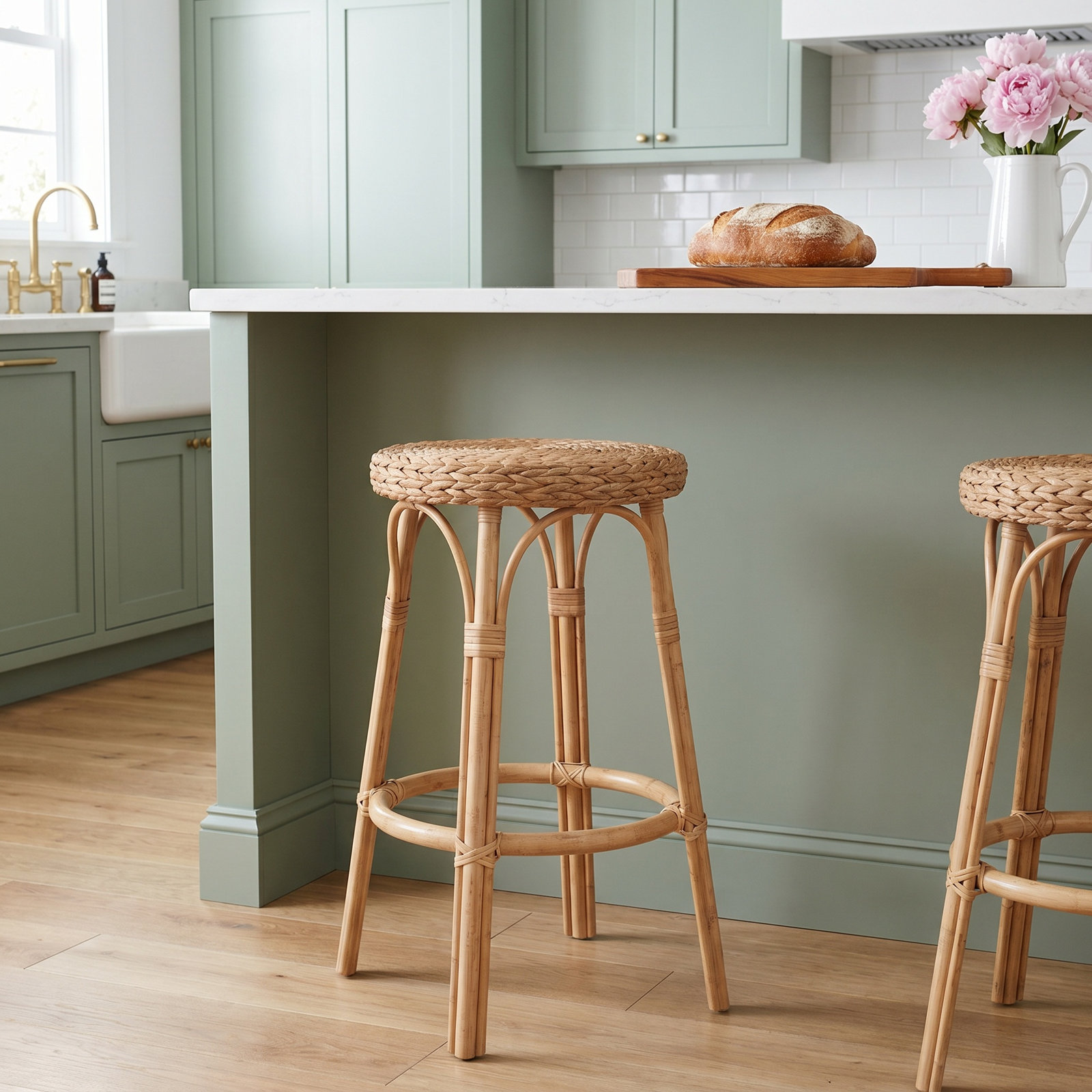 Alastair 24.5" Woven Counter Stool, Natural