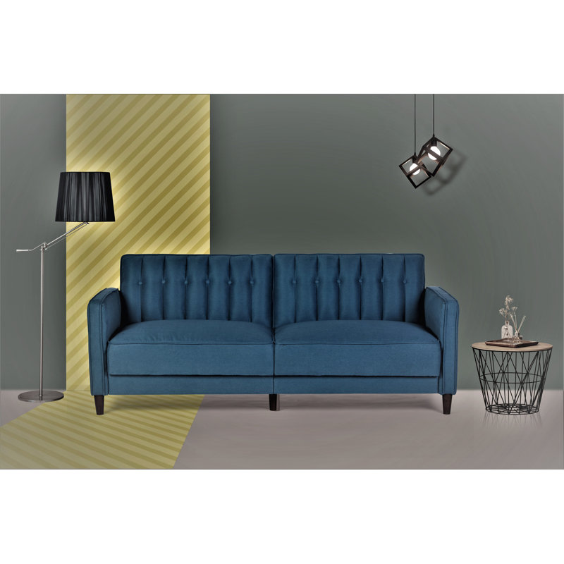 Cornell Upholstered 81'' Sofa, Ocean Blue