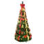 Arbre de Noël pré-décoré Gleaves 6FT avec 150 fleurs et rubans UL