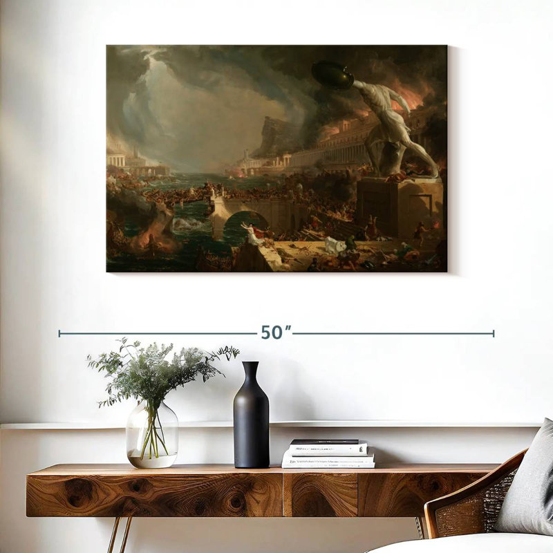 Lilie The Course Of Empire - Destruction, H 26 po x l 39 po