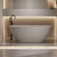 Baignoire autoportante 71 po, surface solide beige, excellente isolation, surface polie à la main, trempage non perméable, usure,