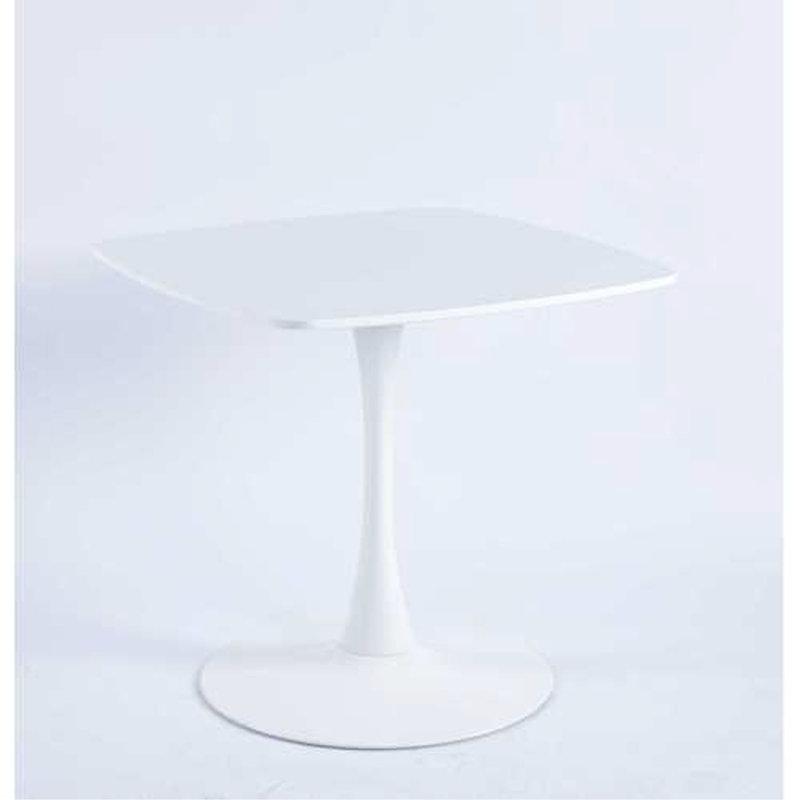 Square Dining Table, White, 28.74" H x 31.5" W x 31.5" D, White
