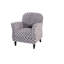 Fauteuil d'appoint en velours côtelé à carreaux avec pattes en bois massif-131237118-131237117
