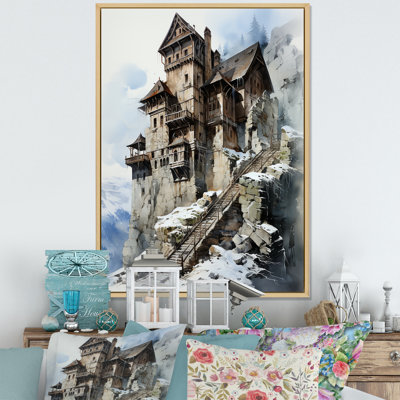 Mediaval Castle In Winter Charm III - Castles Wall Art