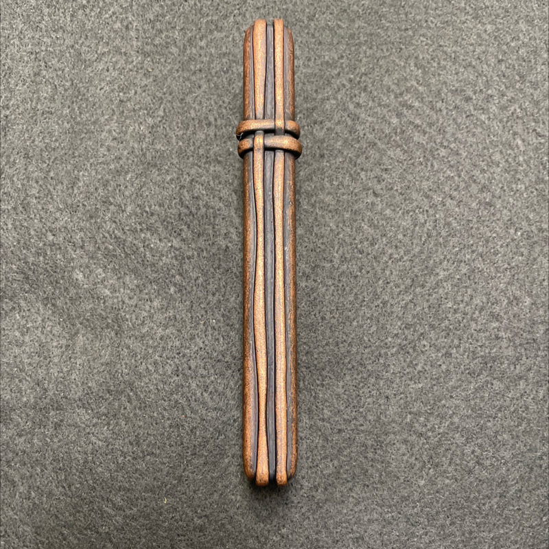 Poignée lignée 3 po cuivre antique
