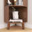5-Tier Tall Corner Bookshelf Bookcase Bamboo Storage Cabinet Display Shelf-833023552