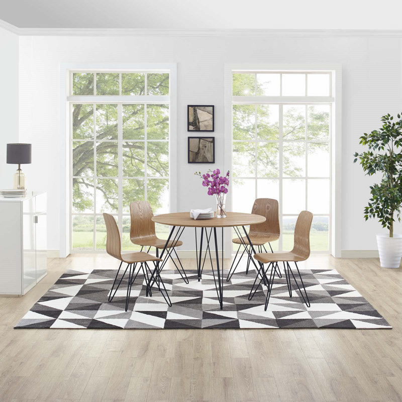 Modway Kahula Geometric Triangle Mosaic Area Rug, Rectangle 5' x 8'